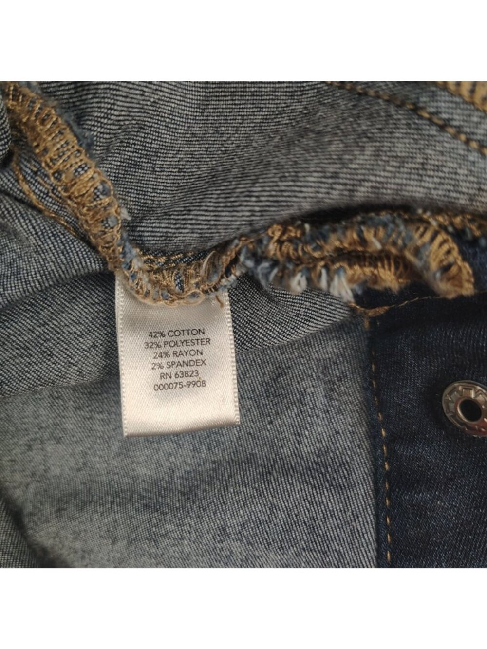 Christopher & Banks Denim Skirt Womens sz 10 Long Modest - Picture 7 of 9